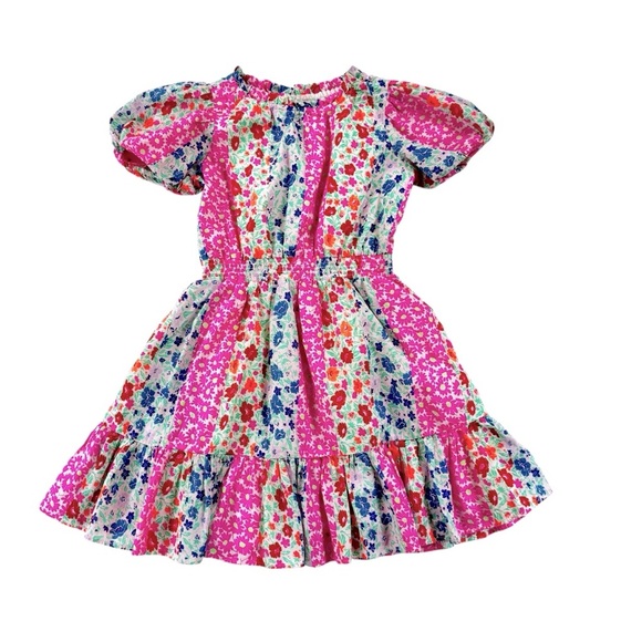 CrewCuts J. Crew Girls Floral Puff Sleeve Dress Size 6 - Picture 1 of 11